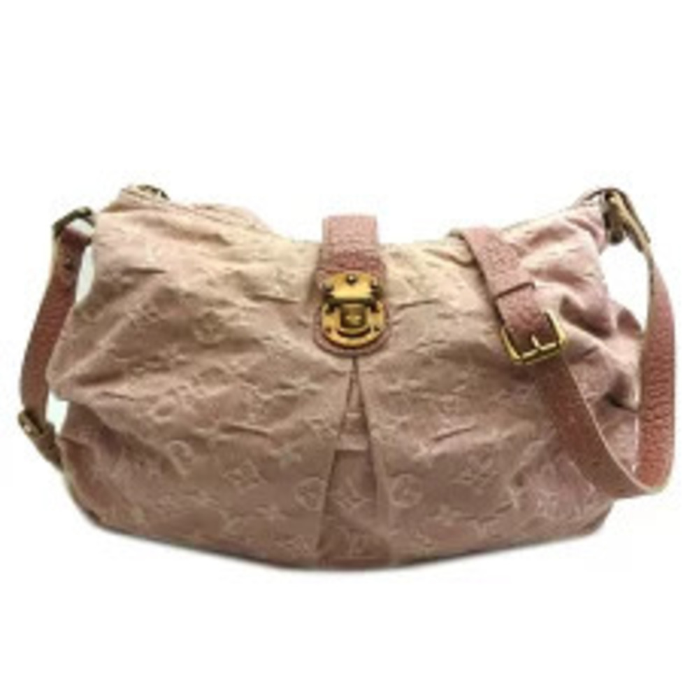 Louis Vuitton Shoulder Bag Monogram Denim Pink